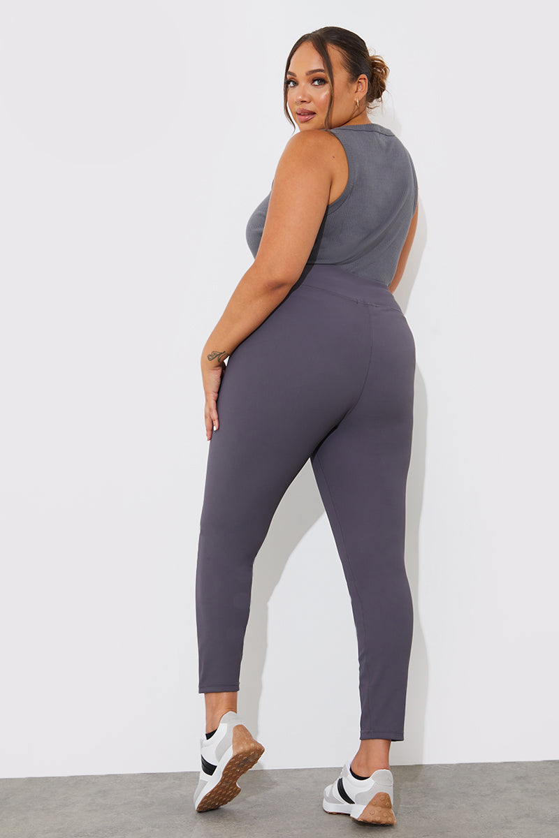 High Waisted Sculpt and Control Ribbed Leggings
