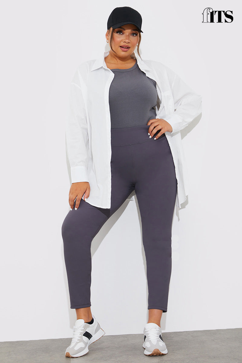 High Waisted Sculpt and Control Ribbed Leggings