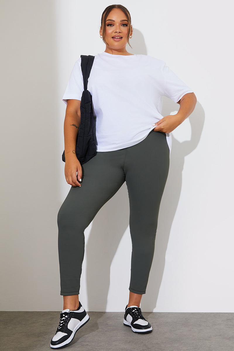 High Waisted Sculpt and Control Ribbed Leggings