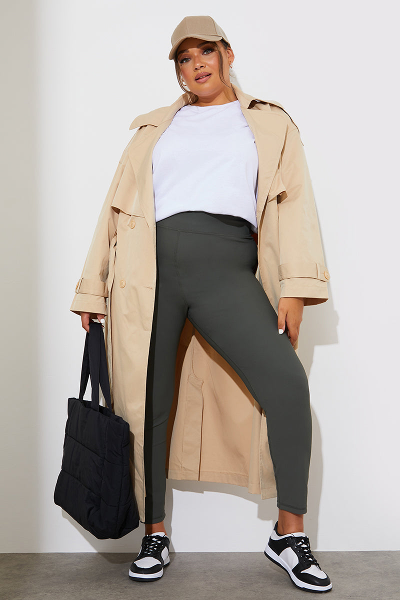 High Waisted Sculpt and Control Ribbed Leggings