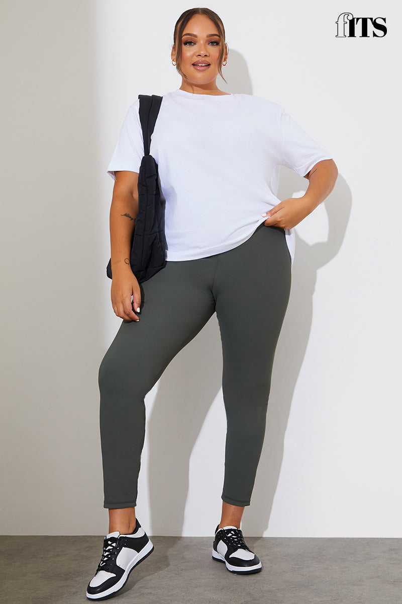 High Waisted Sculpt and Control Ribbed Leggings