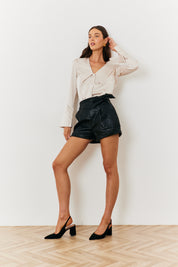 Faux Leather Shorts