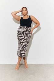 Printed Magisculpt Bodycon Midi Skirt