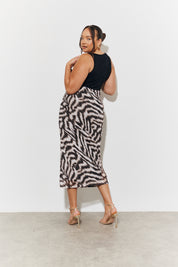 Printed Magisculpt Bodycon Midi Skirt
