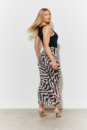 Printed Magisculpt Bodycon Midi Skirt