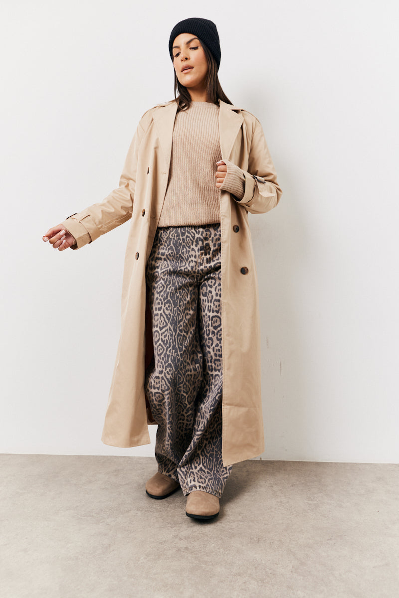 Leopard Straight Leg Jeans