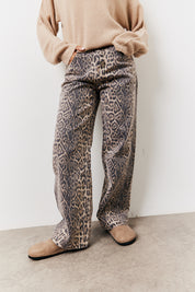 Leopard Straight Leg Jeans
