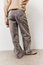 Leopard Straight Leg Jeans