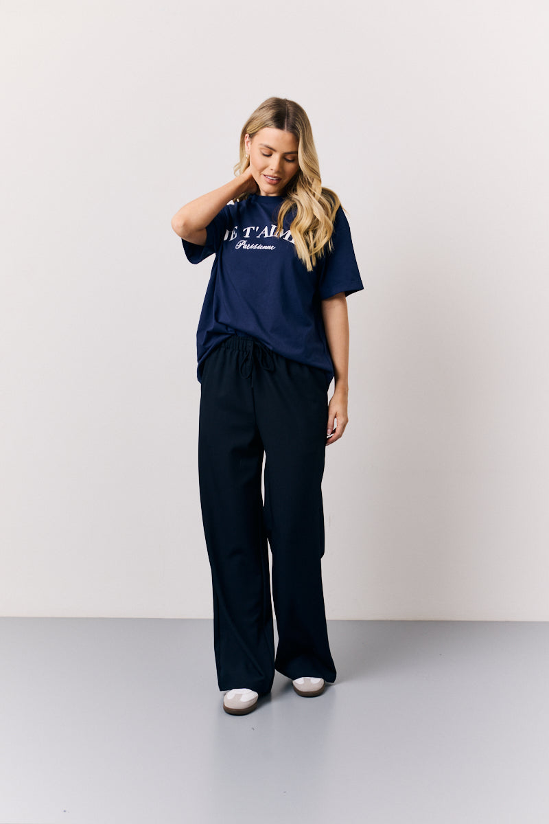 Drawstring Waist Tailored Trouser