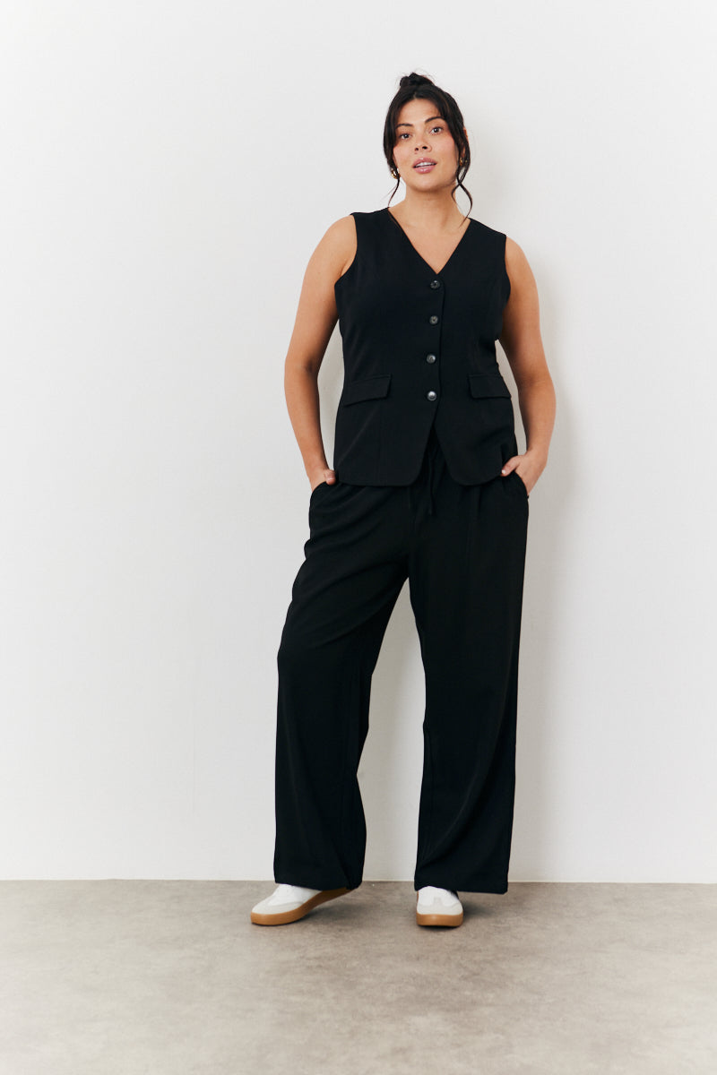 Elasticated Wide Leg Trouser