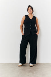 Elasticated Wide Leg Trouser