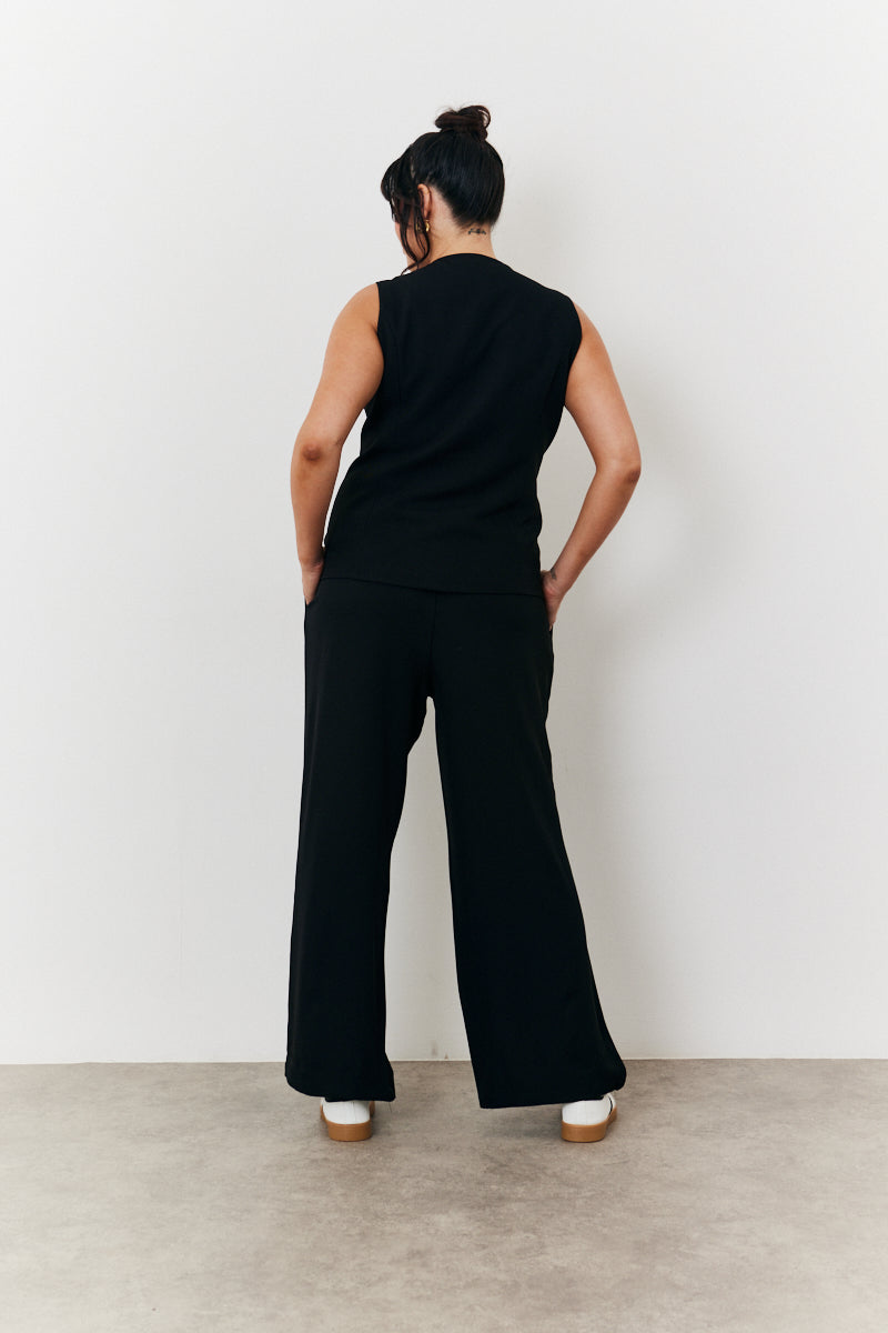 Elasticated Wide Leg Trouser