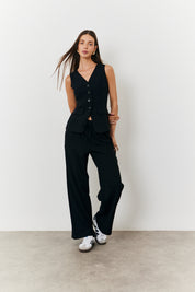 Elasticated Wide Leg Trouser