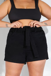 Denim Paper Bag Short