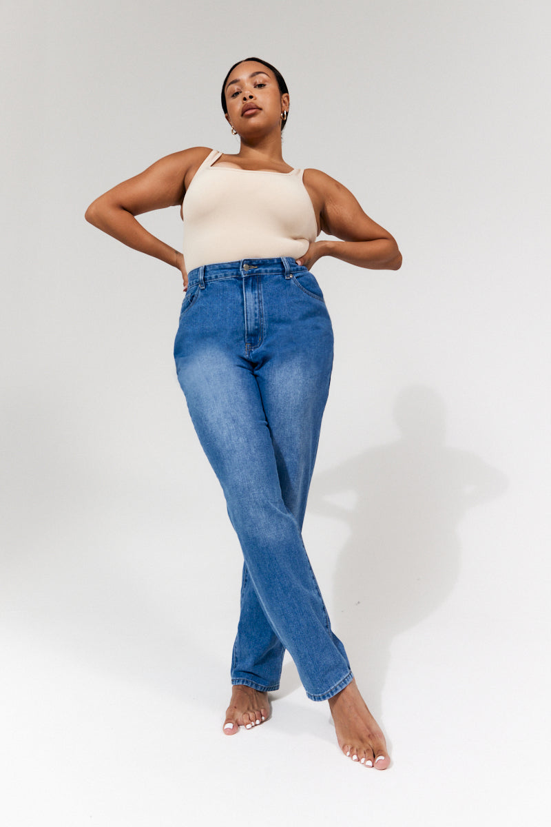 Straight Mom Jeans