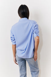 Oversized Striped Poplin Shirt
