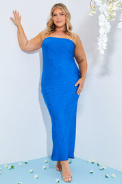 Bandeau Jacquard Midi Dress
