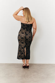 Lace Bandeau Maxi Dress