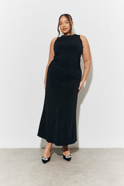 Magisculpt High Neck Ruched Maxi Dress