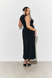 Magisculpt High Neck Ruched Maxi Dress
