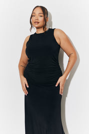 Magisculpt High Neck Ruched Maxi Dress