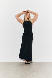 Magisculpt High Neck Ruched Maxi Dress