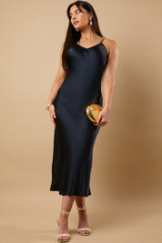 Satin Bias Cut Cami Maxi Dress
