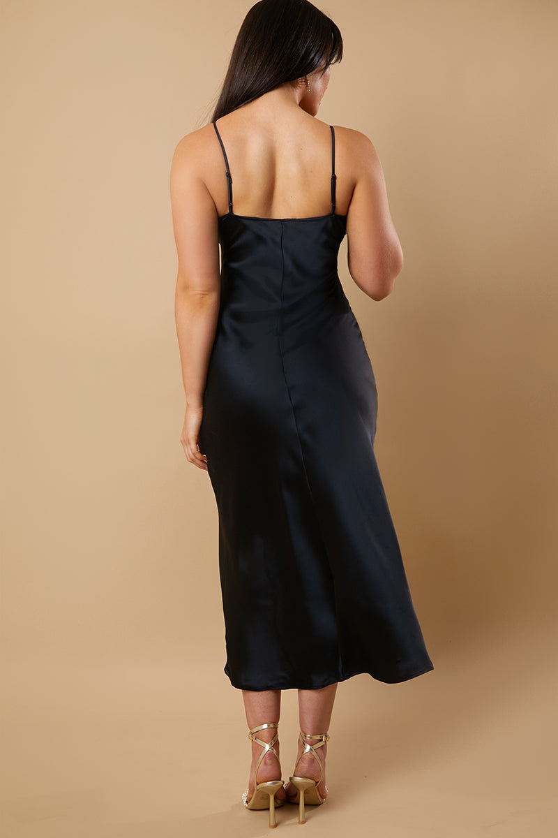 Satin Bias Cut Cami Maxi Dress