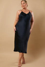 Satin Bias Cut Cami Maxi Dress
