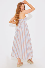 Bandeau Striped Midaxi Dress