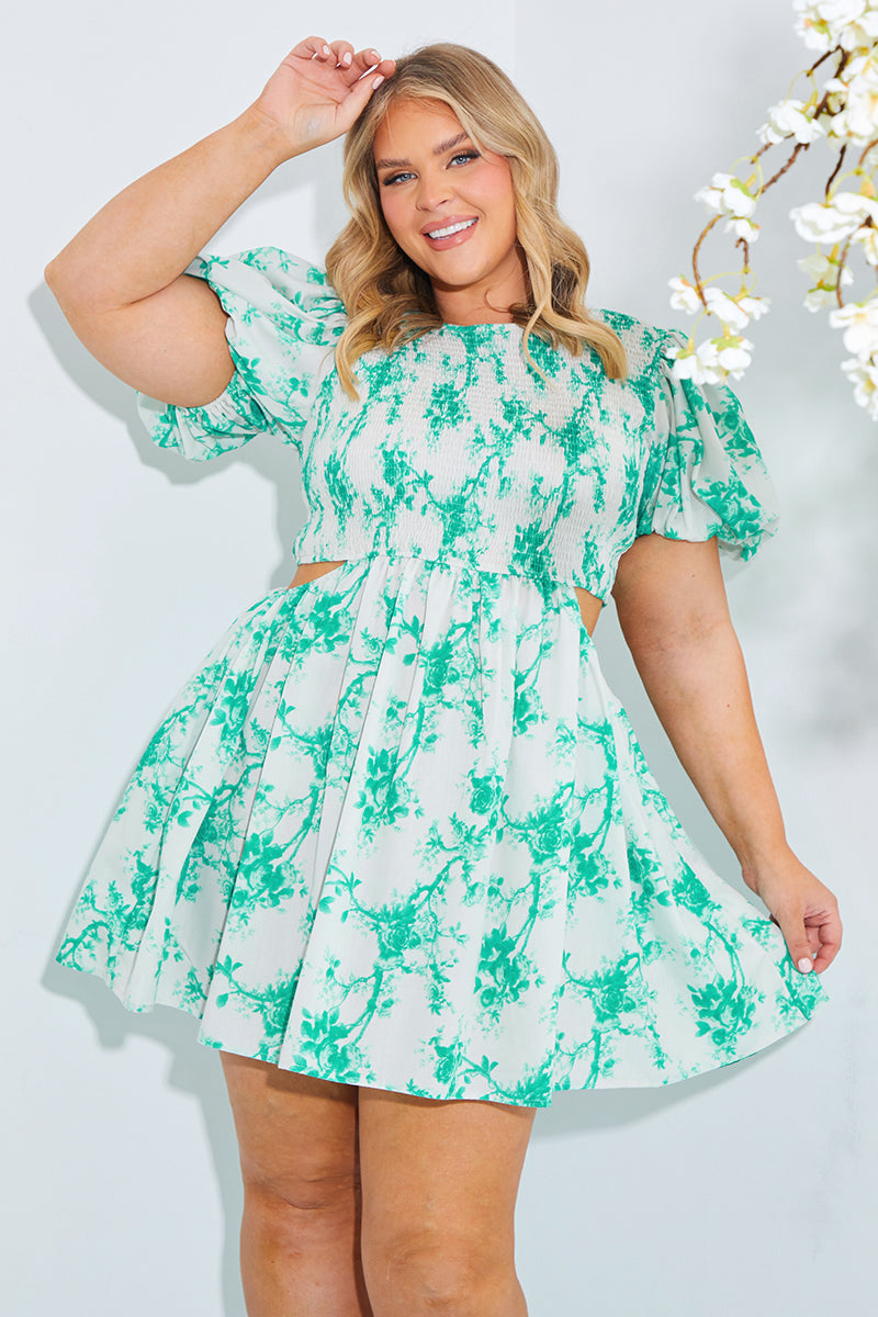 Sheered Bust Mini Dress