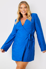 Wrap Jacqaurd Mini Dress