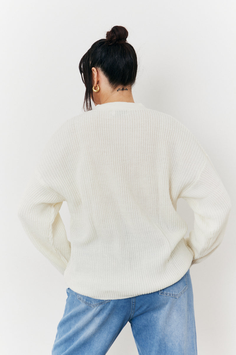 Button Front Knit Cardigan