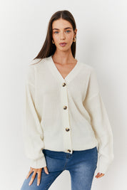 Button Front Knit Cardigan