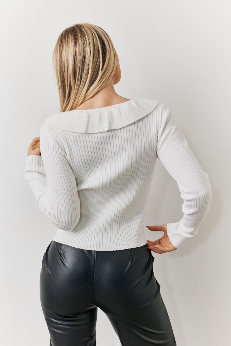 Frill Detail Knit Top