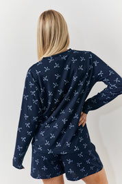 Bow Print Long Sleeve and Short Set