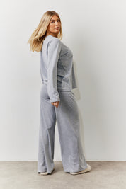 Long Sleeve Top and Trouser Slogan Pj Set