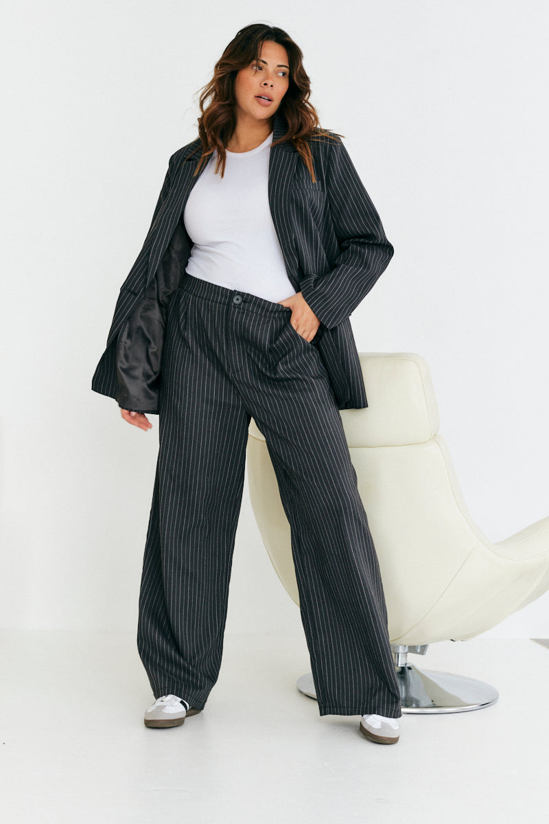Tailored Pinstripe Blazer Co-Ord