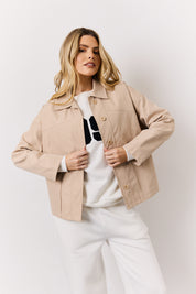 Button Front Pocket Detail Jacket