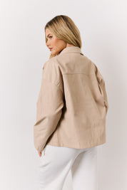 Button Front Pocket Detail Jacket
