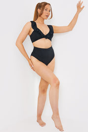 Ruffle Neck Bikini Top