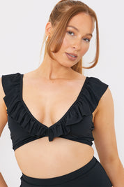 Ruffle Neck Bikini Top