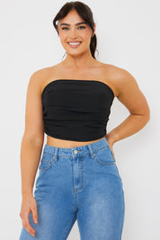 Draped Strapless Corset Top