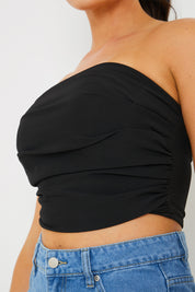 Draped Strapless Corset Top