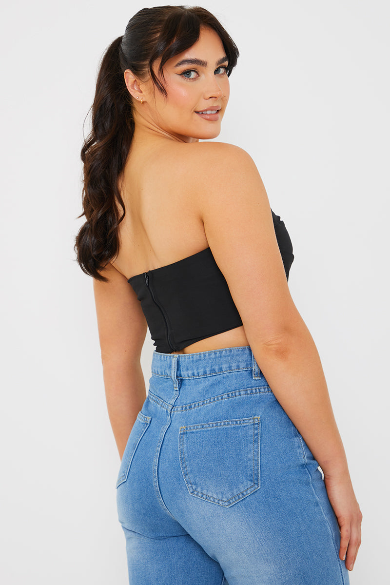 Draped Strapless Corset Top