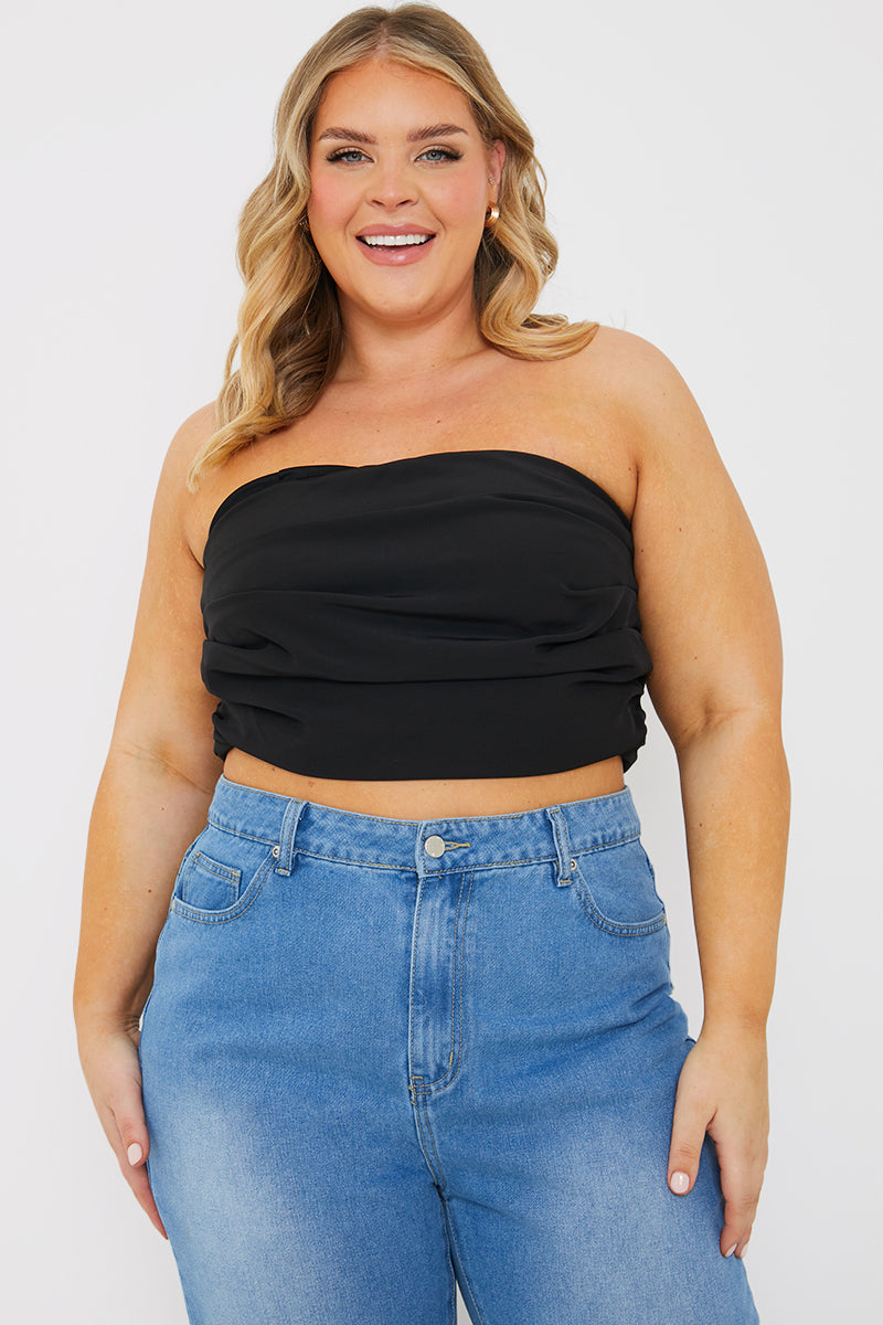 Draped Strapless Corset Top