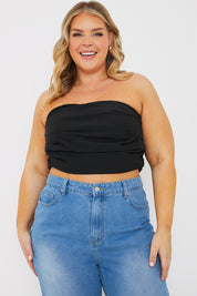 Draped Strapless Corset Top