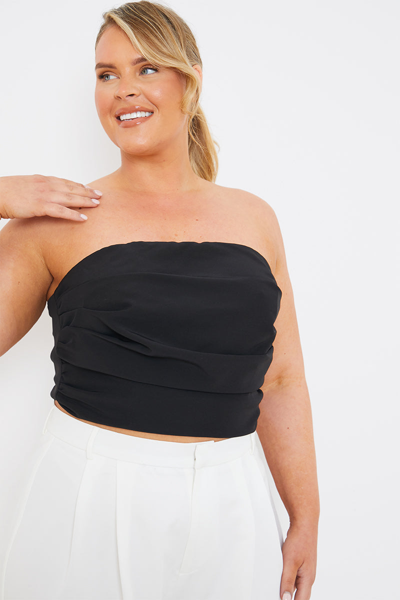 Draped Strapless Corset Top