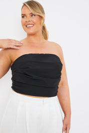 Draped Strapless Corset Top