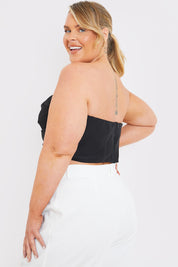 Draped Strapless Corset Top